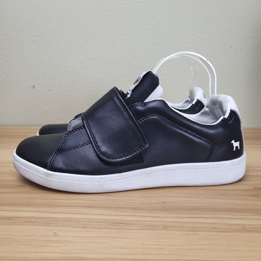 Goats Mens 34GM003 Black Leather Round Toe‎ Casual Sneaker Shoes Size 10.5